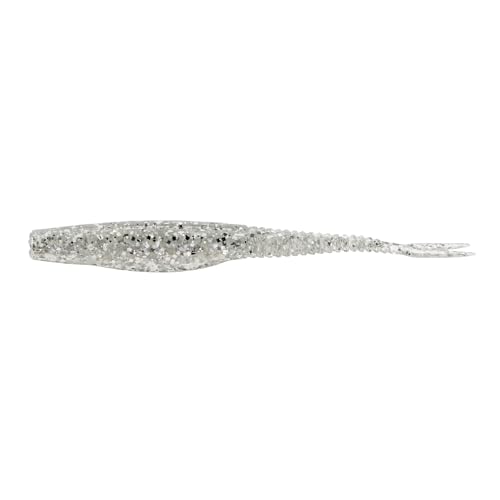 Strike King Mach Skooler Fishing Lure, Soft Plastic Jerkbait, Heavily Salted, Sleek Design, Erratic Action - color: Carolina Chrome, size: 5"