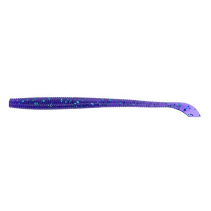 Yamamoto 5" Kut Tail Worm - color: JUNE BUG PURPLE W/ EMERALD FLAKE (10 PACK)