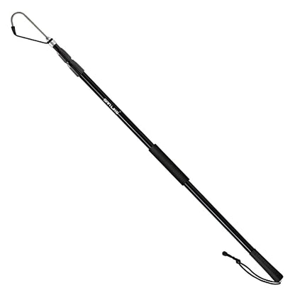 SANLIKE Telescopic Fishing Gaff Fiberglass Pole with Nonslip Rubber Handle | With Stainless Steel Hook with M8 Screw - size: Medium