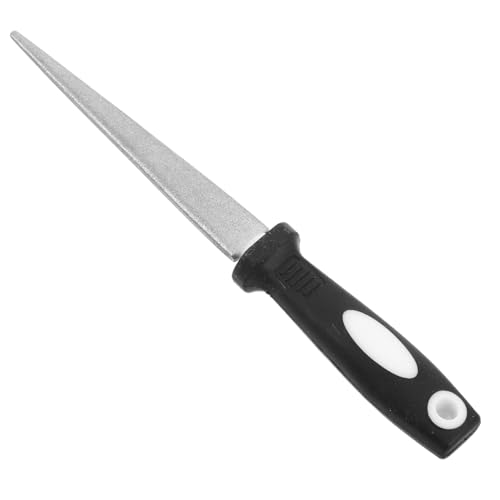 balacoo Multi-Functional Fishing Hook Sharpener with Adamas Half Round File, Portable Fish Hook File with Chain for Outdoor Use, Stable Performance Black Grinding Tool