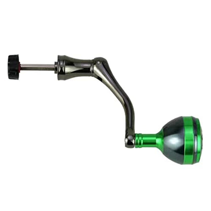TEQIN Fishing Spinning Reel Handle, Lightweight Metal Single Rocker Arm, DIY Spinning Reel Grip Modification - Green, Small - color: Green Small