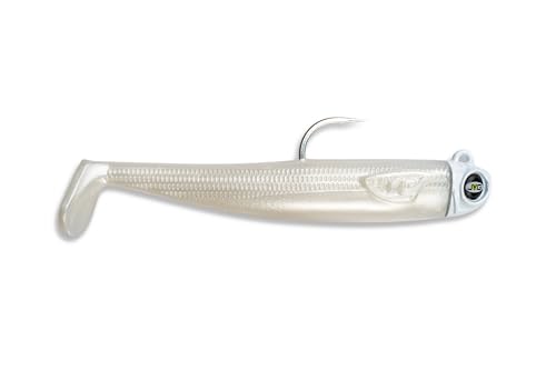 JYG PRO FISHING. Fishing Jig. Saltwater Fishing Lures. Swimbait jig Head. Slow Pitch Jigging. Jig Paddle Tail. Tuna Fishing Gear. Swym Collection - color: Paddle Tail - Pearl, size: 3"