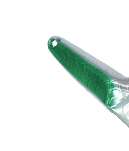 Al's Goldfish Lure Co. Lil' 49er Ice Jig - IFN50 Ice Fishing Jig with Treble Hook Off the Nose. Jigging Lure for Crappie, Perch, Panfish, Trout and Bass - 1/4 oz. 1-3/4" - color: Neon Green