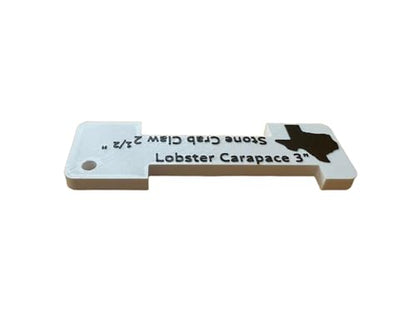 Crab & Shellfish Gauge – Blue Crab, Stone Crab, Lobster & Dungeness Measuring Tool – Recreational Fishing Size Gauge – Multiple Regulation Options - style: Texas Crab & Lobster Gauge