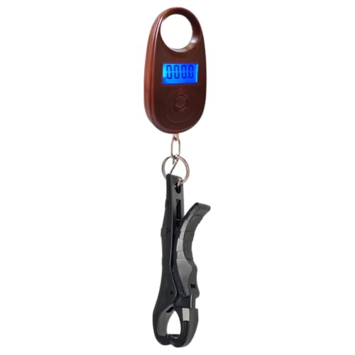 Fish Weight Scale Small Portable Handheld Compact | Scale Fish Controller for Fishing - color: Coffee