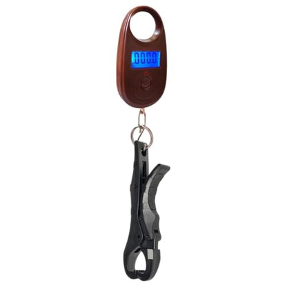 Fish Weight Scale Small Portable Handheld Compact | Scale Fish Controller for Fishing - color: Coffee
