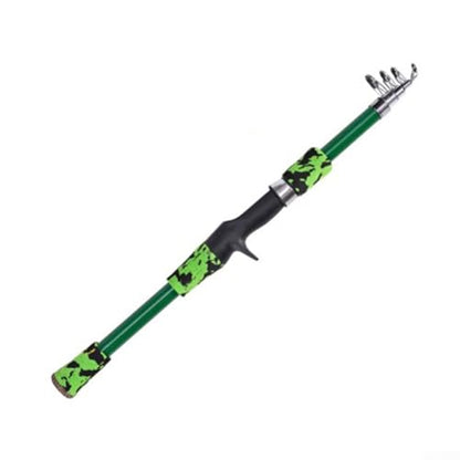 Telescoping Fishing Rod and Reel for Combo for, Portable Compact Travel Fishing Rod Set with Reel, FRP Beginner Fishing Pole for Children, 65cm Collapsible Design