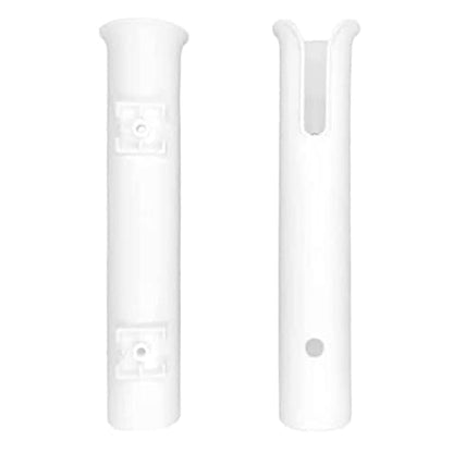 ISURE MARINE Fishing Rod Holder Bracket Wall Mounted Boat Side Mount Tool Holder Tube Links with Screws 2/3/4/6 Pole Tube (White/Black) - color: 6-Pole White