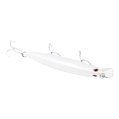 Calissa Offshore Tackle 110mm and 140mm California Inshore Fishing - Special Jerkbait Crankbait Surf Flash Fishing Salt Pro Lure Minnow Zebra MS Metallic Sardine Glow - size: 110mm, style: White