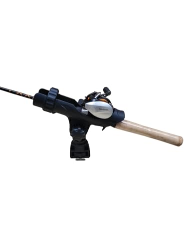 Brocraft Power Lock Rod Holder with Fishing Kayak Track Adaptor/Kayak Track Rod Holder - color: Standard