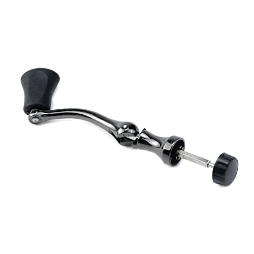 Crapyt Fishing Reel Handle Fishing Wheel Grasp Spinning Crank Handle Arm Grip Part Knob Tackle Wheel Ball Shake Rotary Knob - size: Medium, style: Dark Grey