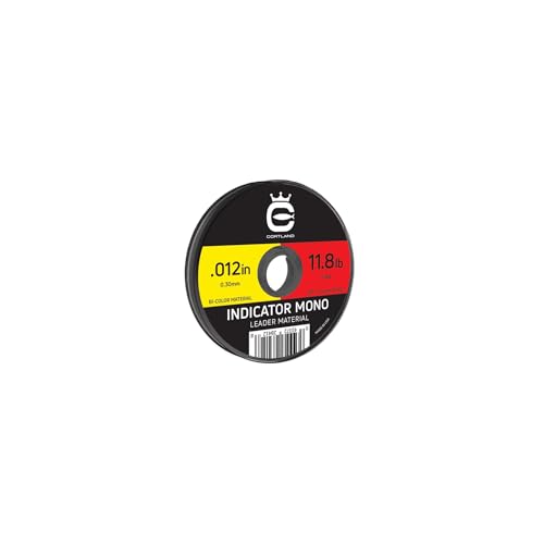 Cortland Indicator Mono Leader Material Fly Fishing - color: Bi-Color (Red/Yellow), size: 0.006" / 5.5 lb