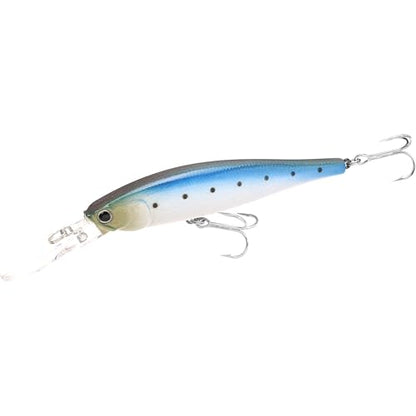LUCKY CRAFT Pointer 100DD-S, Saltwater Surf Fishing Lures, Jerkbait, Halibut, Surf Perch, Calico Bass, White Seabass, Striped Bass, Sinking, Fishing Gear - color: 728 Super Glow Sardine