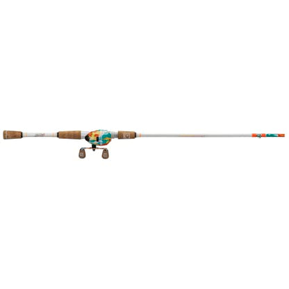 ProFISHiency 6' Krazy Rec Spincast Combo | Micro Spincast Reel | Aluminum Handle w/Cork Knobs | Pre-Spooled w/ 6lb Hi-VIZ - style: Orange Line 4.1:1 Gear Ratio