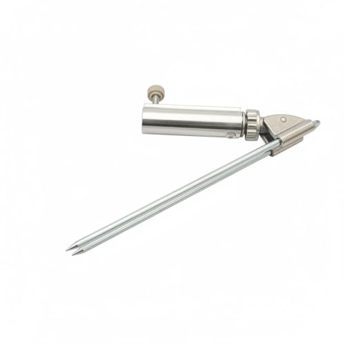 Fishing Rod Holder Ground Spike, Metal Vertical Stake for Soft Soil, Riverbank and Lakeside Angling Accessory, White