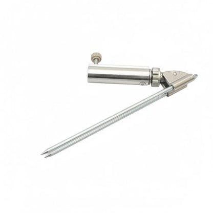 Fishing Rod Holder Ground Spike, Metal Vertical Stake for Soft Soil, Riverbank and Lakeside Angling Accessory, White