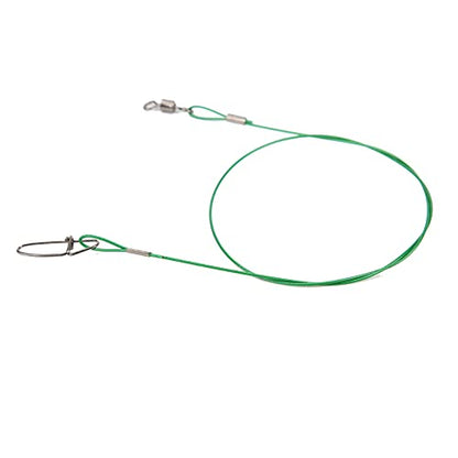 Anti Bite Fishing Line Steel Wire Leader with Rolling, Heavy Duty Fishing Wire Leash for Sea Enthusiasts - color: Green