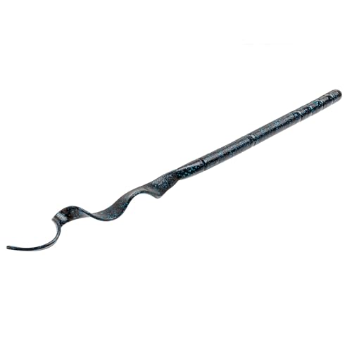 Strike King KVD Zeus Worm Fishing Lure, Soft Plastic Worm, Perfect Plastics Pouring System, Swimming Action, Coffee Scent, 7-Pack - color: Black/Blue