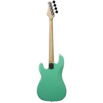 Sawtooth EP Series Electric Bass Guitar, Surf Green w/Pearl Pickguard - color: Surf Green, style: Right Hand