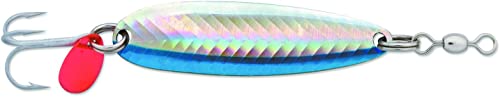 Luhr Jensen Krocodile Spoon w/Treble Hook - style: Blue Silver Reflex, 1/4 Oz - 2 1/8 Inch
