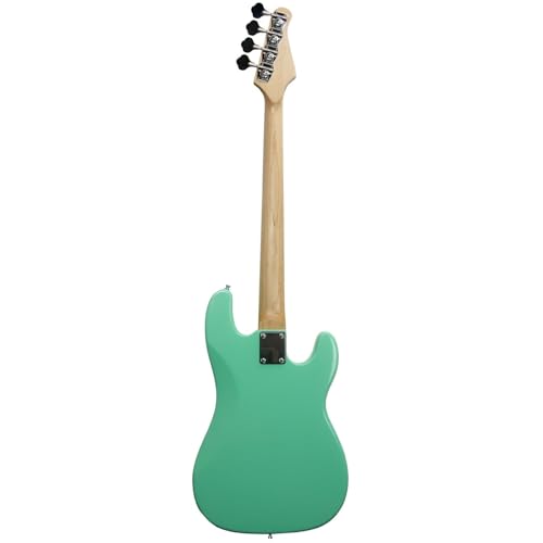 Sawtooth Left-Handed EP Series Electric Bass Guitar, Surf Green w/Pearl Pickguard - color: Surf Green, style: Left Hand