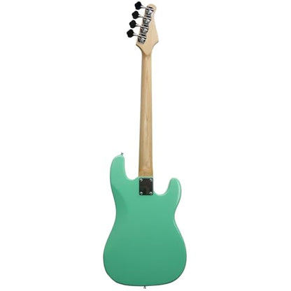 Sawtooth Left-Handed EP Series Electric Bass Guitar, Surf Green w/Pearl Pickguard - color: Surf Green, style: Left Hand