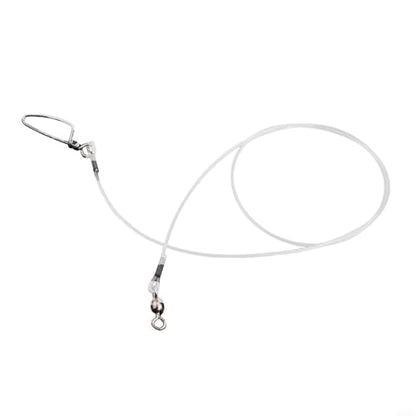 12pcs Fluorocarbon Fishing Leader Set for Saltwater Freshwater, 20LB-80LB, 6-24 Inches, Invisible Underwater, Abrasion-Resistant, Soft Strong Wire with Twists Snap - size: 24in-80lb