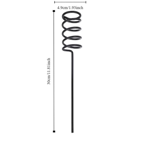 2 Pcs Fishing Rod Holder, Spiral Heavy Duty Metal Spiral Pole Stand Rack Bracket Ground Support Stand for Bank Fishing,11.8inch Length(Black&Red)