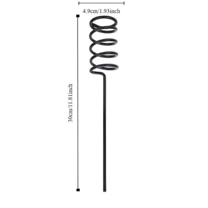 2 Pcs Fishing Rod Holder, Spiral Heavy Duty Metal Spiral Pole Stand Rack Bracket Ground Support Stand for Bank Fishing,11.8inch Length(Black&Red)