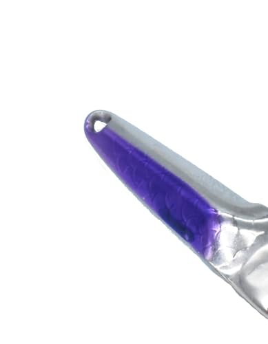 Al's Goldfish Lure Co. Lil' 49er Ice Jig - IFN50 Ice Fishing Jig with Treble Hook Off the Nose. Jigging Lure for Crappie, Perch, Panfish, Trout and Bass - 1/4 oz. 1-3/4" - color: Neon Purple