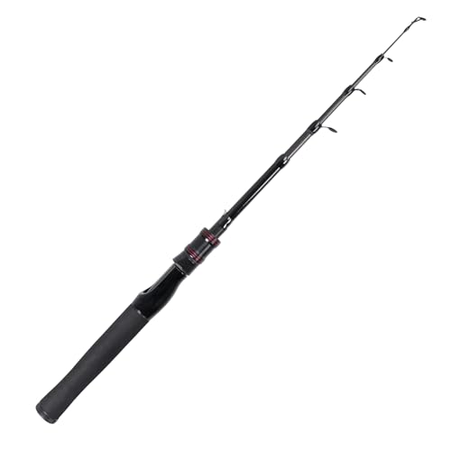 Telescopic Fishing Rod, Collapsible Fishing Rod Portable Spinning Pole for Saltwater and Freshwater, Carbon Fiber Lightweight and Compact Design - size: 4.9 feet