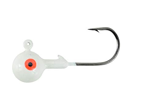 1/4-1oz White Ball Jig Heads - 10 Pack - 5 Sizes to Choose from - size: .250 - 1/4oz