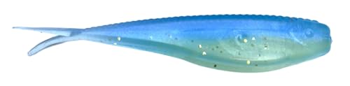 Phat Pak Baits - Micro Drunkin Shad Tiny Fluke Style LiveScope FFS Soft Jerkbait 2.5" 30ct Soft Plastic BFS Bass Fishing Lure - color: Ghost Gizzard Shad