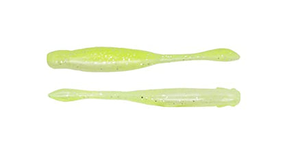X Zone Lures Hot Shot Minnow Lures for Bass and Walleye, Infused with X Zone Scent Formula, 3.25" (8 Pack) - color: Chartreuse Pearl