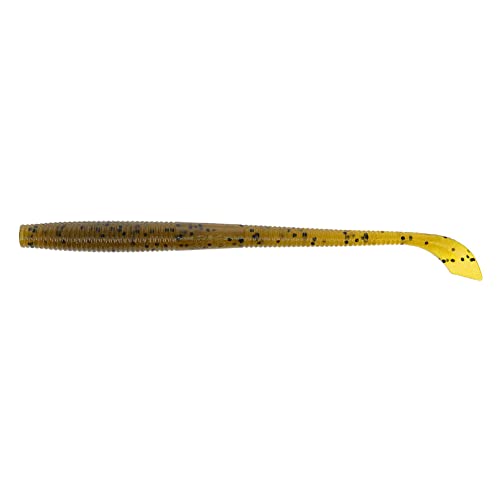 Gary Yamamoto 5" Kut Tail Worm - Realistic Easy-to-Use Soft Plastic Fishing Lure Baits - 10 Pack - style: Green Pumpkin Pepper