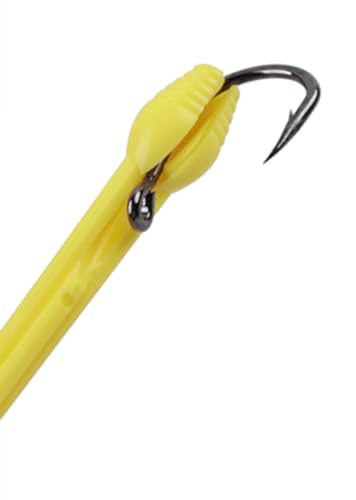 Toasis Plastic Fishing Hook Disgorger 2pcs Fish Hook Remover Tools - color: Green & Yellow