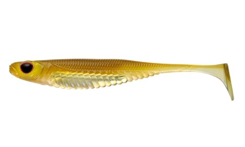 Nomad Design Spectre Minnow 3.25" Internal Foil System, Soft Paddletail - (5 Pack) - Live Ops for Fresh or Saltwater Inshore Species - color: Golden Shad