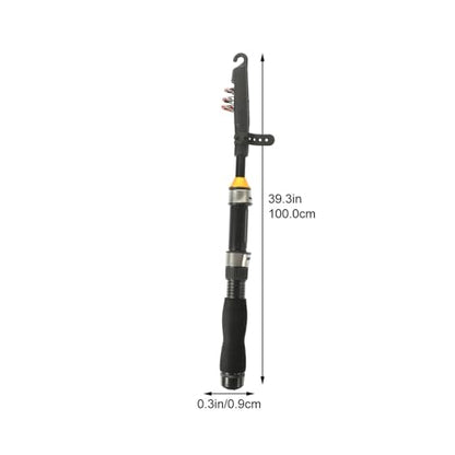 Happyyami Portable Carbon Fishing Rod Ultra Lightweight Angling Pole for Kayaking and Outdoor Use Compact Design Strong Durability for Various Waters