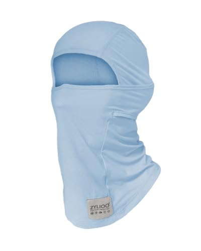 Zylioo XXL Balaclava Mask for Big Heads, Breathable Sun Hood | Roomier 2XL Fit-Cooling mesh fabric helps release heat while giving full head and neck coverage for rides and trails. - color: Blue