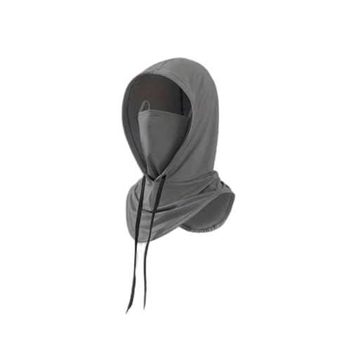 Cooling Balaclava Sun UV Protection Hood Breathable Full Head Mask Face Cover for Men Women Cycling Motorcycle Fishing - color: Dark Gray