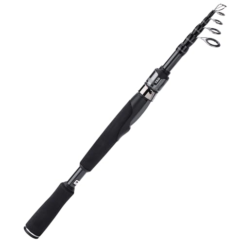 Carbon Fiber Telescopic Fishing Rod & Spinning Reel Combo, High Toughness Lightweight Fishing Pole for All Skill Levels Anglers