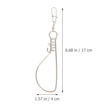 BESPORTBLE Fish Stringer Clips Stainless Steel Live Fish Holder Portable Clip with Spring Lock for Outdoor Fishing Fishing Accessories for Keeping Alive 20 Pack