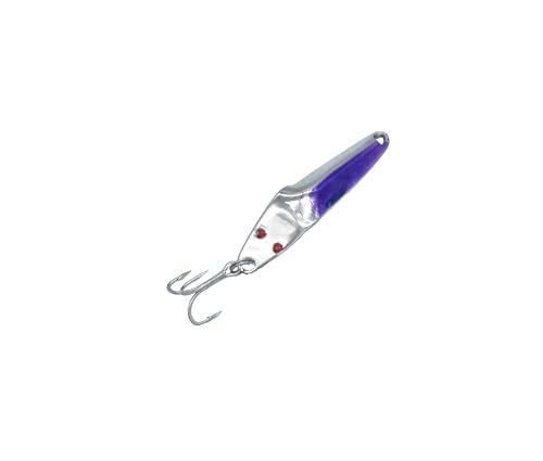 Al's Goldfish Lure Co. Lil' 49er Ice Jig - IFN50 Ice Fishing Jig with Treble Hook Off the Nose. Jigging Lure for Crappie, Perch, Panfish, Trout and Bass - 1/4 oz. 1-3/4" - color: Neon Purple
