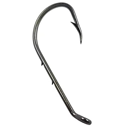 Baitholder Fishing Hooks 100pcs/ Pack Barbed Shank Down Eye Fishing Offset Hooks(8#-6/0) - size: 6/0-100PCS
