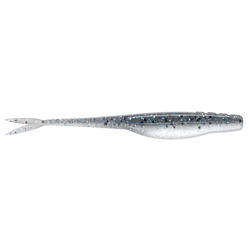 Strike King Mach Skooler Fishing Lure, Soft Plastic Jerkbait, Heavily Salted, Sleek Design, Erratic Action - color: Smokey Shad, size: 5"