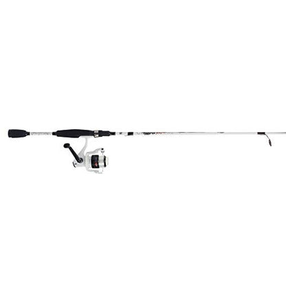 Abu Garcia 6’ Ike Dude Youth Fishing Rod and Reel Spinning Combo, 2-Piece Rod, Size 30 Reel, Right/Left Handle Position,White - style: Ike Dude Spinning (New Model)