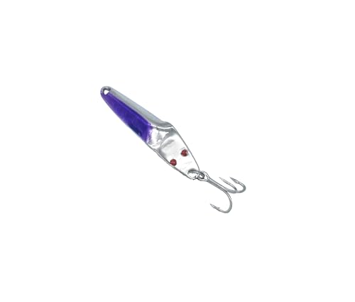 Al's Goldfish Lure Co. Lil' 49er Ice Jig - IFN50 Ice Fishing Jig with Treble Hook Off the Nose. Jigging Lure for Crappie, Perch, Panfish, Trout and Bass - 1/4 oz. 1-3/4" - color: Neon Purple