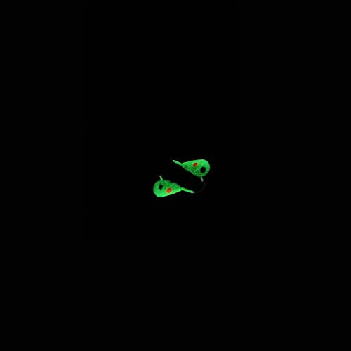 10 Pieces 3.0-6.0mm Teardrop Tungsten Ice Jig - color: SP02 Chartreuse Wonderbread Glow, size: TIJ02 4MM 10PCS