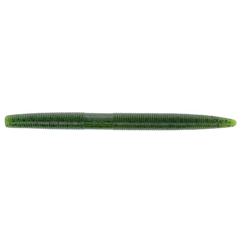 Yamamoto 7" Senko Soft Plastic Worm Easy to Use Fishing Stick Bait Lures for Deep & Offshore Fish - 5 Pack - color: WATERMELON W/ LARGE BLACK FLAKE