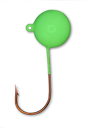 Big Nasty Tackle™ Super Glow Pout Pounder Jigs (1 oz.) (1 Pack) - color: Neon Green